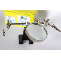 Лупа 63 мм. с 3 кратным увеличением с функцией третья рука 16126 Лупа 63 мм. с 3 кратным увеличением с функцией третья рука 16126