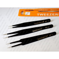 Комплект 3 ТРИ Пинцета радиотехнических DeBaiLong ESD-10; ESD-12; ESD-14