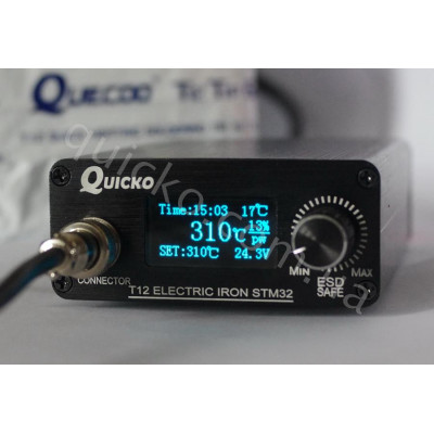 Паяльная станция Quicko STM32/CKS T12 Экран 1.3 Ручка Металл!